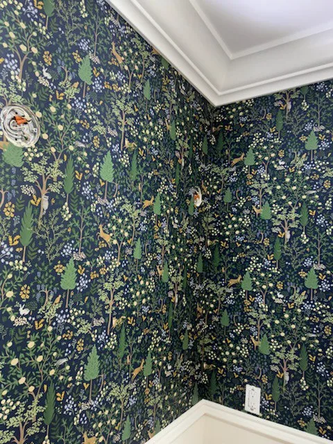 Our wallpaper installation team at work